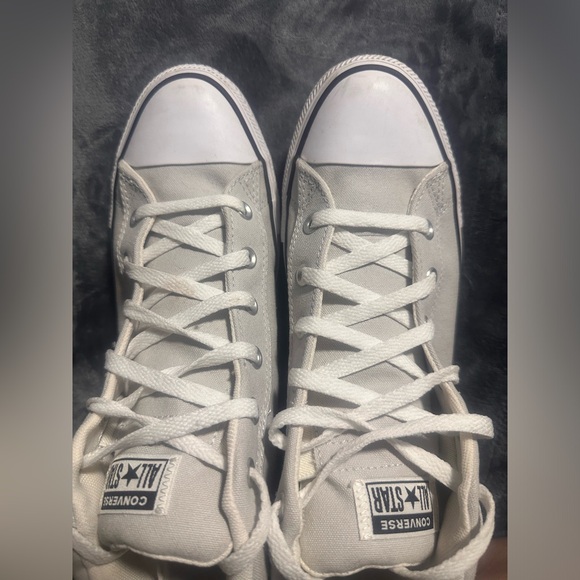 Converse Chuck Taylor All Star hi top sneakers light gray color Size 10 Unisex - Picture 6 of 16
